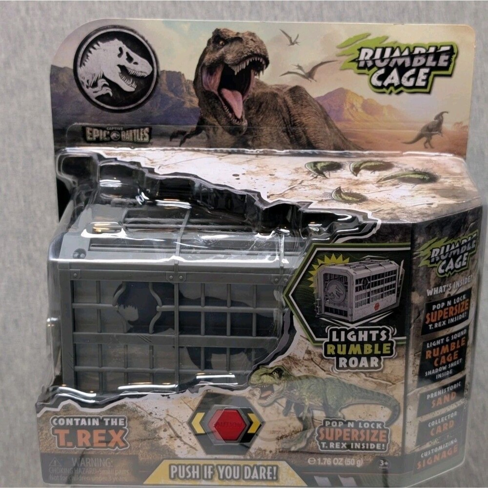 Jurassic World Captivz Epic Battles T-Rex Rumble Cage with Lights and Sounds